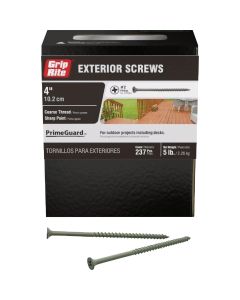 Grip-Rite PrimeGuard Ten 4 In. Exterior Screw (5 Lb.)