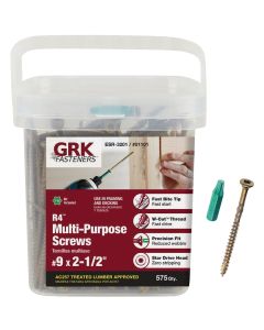 GRK R4 #9 x 2-1/2 In. Star Drive Multi-Purpose Wood Screws (575 Ct.)