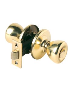 Kwikset Tylo Polished Brass Bed & Bath Door Knob