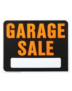 Hy-Ko Heavy Gauge Plastic Sign, Garage Sale