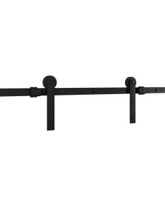 National 929 72 In. Matte Black Classic Interior Barn Door Kit (2-Piece)