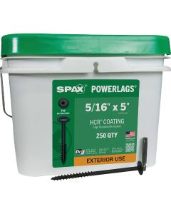 SPAX 5/16 x 5 In. PowerLag Washer Head T-40 HCR (Exterior Rated) Lag Screw Pail (250-Count)