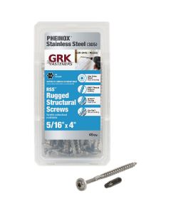 GRK RSS Rugged 5/16 In. x 4 In. Stainless Steel Structure Screws (45 Ct.)