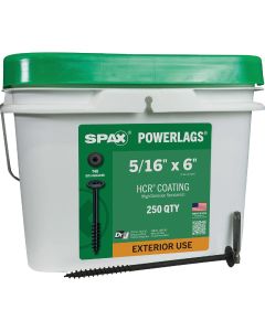 SPAX 5/16 x 6 In. PowerLag Washer Head T-40 HCR (Exterior Rated) Lag Screw Pail (250-Count)