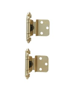 Amerock Polished Brass 3/8 In. Self-Closing Inset Hinge, (2-Pack)