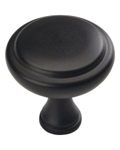 Amerock Arden 1.25 In. Dia. Round Matte Black Cabinet Knob