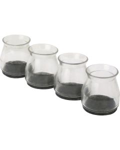 Super Sliders 1 In. Round Felt Silicone Furniture Leg Tips (8-Pack)