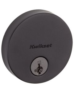 Kwikset Signature Uptown Single Cylinder Deadbolt SmartKey, Matte Black