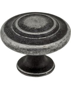 Elements Arcadia 1-5/16 In. Diameter Distressed Antique Silver Round Cabinet Knob