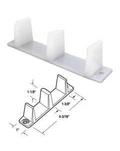 Prime-Line Universal Bottom Mount Bypass Door Floor Guide (2 Count)