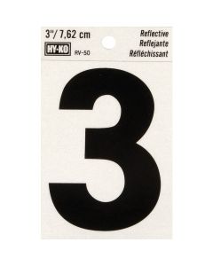 Hy-Ko Vinyl 3 In. Reflective Adhesive Number Three