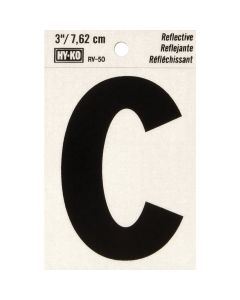 Hy-Ko Vinyl 3 In. Reflective Adhesive Letter, C