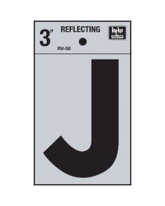 Hy-Ko Vinyl 3 In. Reflective Adhesive Letter, J