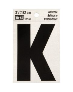 Hy-Ko Vinyl 3 In. Reflective Adhesive Letter, K