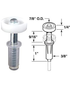 Prime-Line Bifold Door 7/8 In. Top Roller Guide (2 Count)