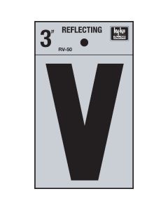 Hy-Ko Vinyl 3 In. Reflective Adhesive Letter, V