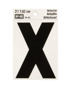 Hy-Ko Vinyl 3 In. Reflective Adhesive Letter, X