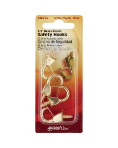 Hillman Anchor Wire 7/8 In. Brass Spring Safety Hook