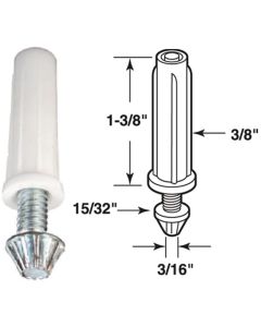 Prime-Line 3/8 In. Grooved Tip Bifold Door Bottom Pivot (2 Count)