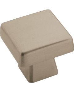 Amerock Blackrock 1.1875 In. Square Satin Nickel Knob