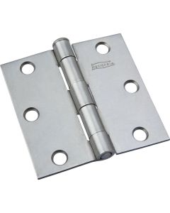 National 3 In. Square Plain Steel Broad Door Hinge