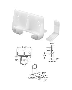 Prime-LIne Polyethylene White Track Guide for 1/8 In. x 1-5/16 In. Track (2 Count)