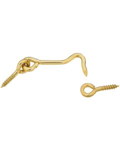 National Solid Brass 2 In. Hook & Eye Bolt