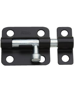 National 2-1/2 In. Black Steel Door Barrel Bolt