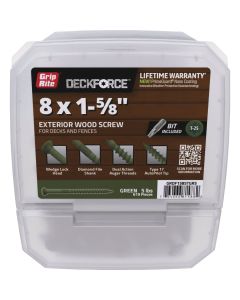 Grip-Rite DeckForce PrimeGuard Nano 1-5/8 In. x 8 Star Drive Green Screw (5 Lb.)