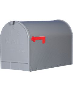 Gibraltar Stanley T3 Gray Steel Rural Post Mount Mailbox