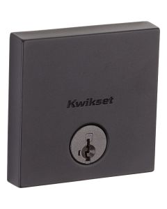 Kwikset Signature Downtown Single Cylinder Deadbolt SmartKey, Matte Black