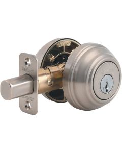 Kwikset Signature Series Satin Nickel Double Cylinder Deadbolt with SmartKey