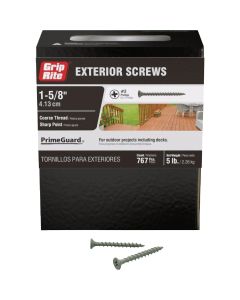 Grip-Rite PrimeGuard Ten 1-5/8 In. Exterior Screw (5 Lb.)