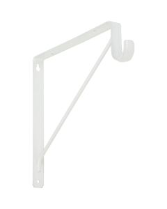 Stanley Home Designs 12-5/8 In. H. x 11 In. D. Shelf & Rod Bracket, White