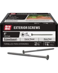 Grip-Rite PrimeGuard Ten 4 In. Exterior Screw (1 Lb.)