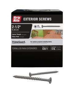 Grip-Rite PrimeGuard Ten 2-1/2 In. Exterior Screw (5 Lb.)