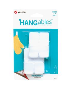 Velcro Brand Hangables 1 Lb. Capacity White Removable Small Hook (4 Count)