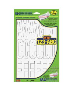 Hy-Ko 3 In. White Vinyl Letters, Numbers & Symbols (184 Count)