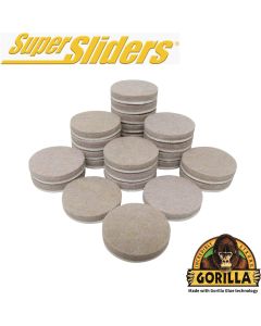 Gorilla Super Sliders 1-1/2 In. Beige Felt Pad (24-Piece)