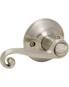 Steel Pro Brushed Nickel Scroll Privacy Door Lever