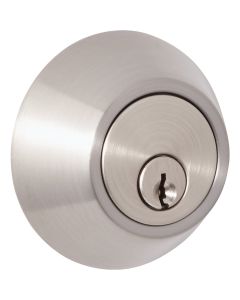 Steel Pro Brushed Nickel Single Cylinder Deadbolt