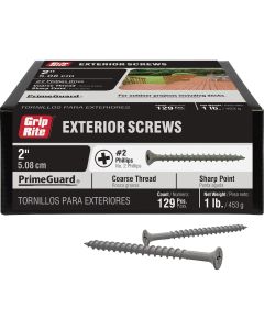 Grip-Rite PrimeGuard Ten 2 In. Exterior Screw (1 Lb.)