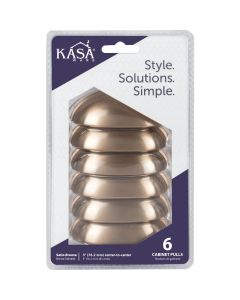 KasaWare Satin Bronze Cup Pull (6-Pack)