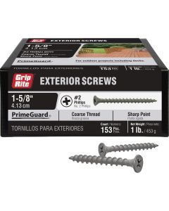 Grip-Rite PrimeGuard Ten 1-5/8 In. Exterior Screw (1 Lb.)