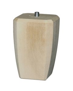 Waddell 4 In. x 2-1/2 In. Square Taper Hardwood Bun Foot