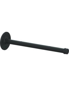 Knape & Vogt Birmingham 14 In. Black Straight Pipe Shelf Bracket
