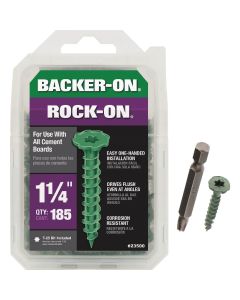 Backer-On Rock-On #9 x 1-1/4 In. Star Drive Cement Board Screws (185 Ct.)