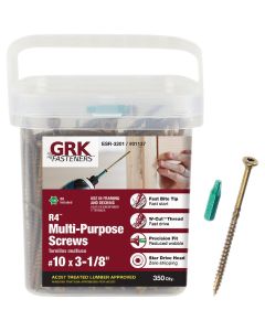 GRK R4 #10 x 3-1/8 In. Star Drive Multi-Purpose Wood Screws (350 Ct.)