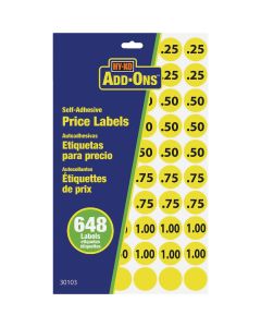 Hy-Ko 3/4 In. Yellow Price Labels