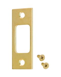 Kwikset Polished Brass 1 In. Deadbolt Strike Plate